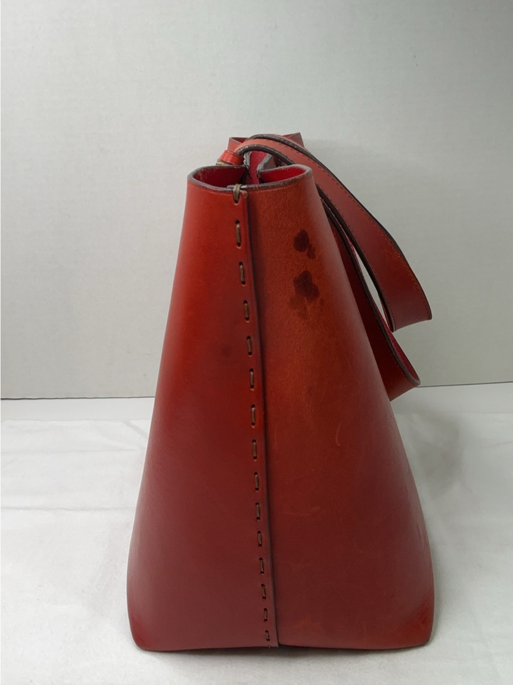 Dooney & Bourke Orange Leather tote bag. - Picture 5 of 13